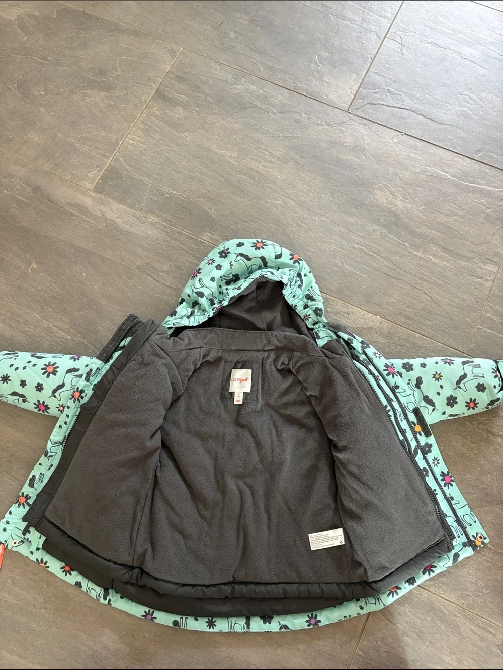 Cat & Jack Girls' Hooded Puffer Jacket